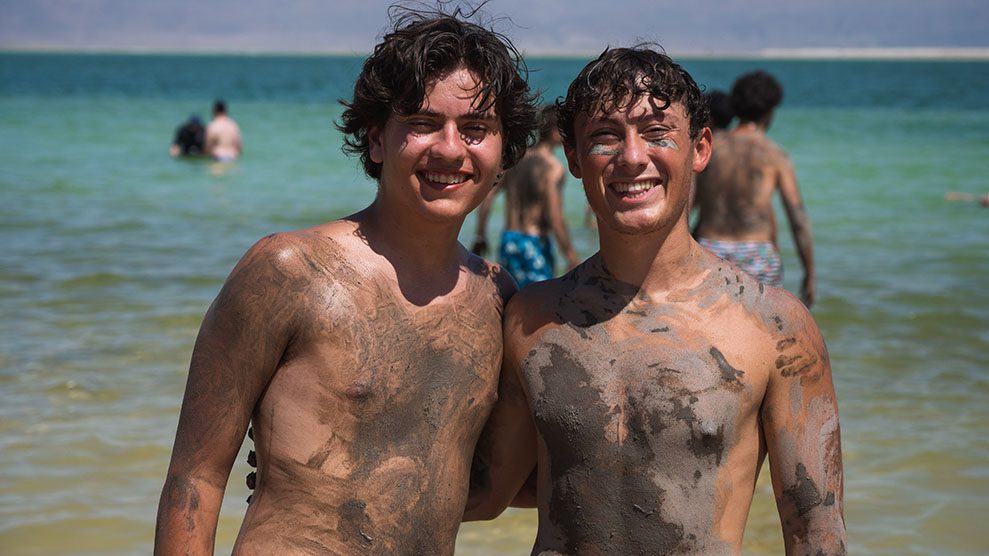 Two boys on the beach